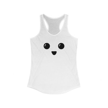 Ghost Face Funny Halloween Women's Ideal Racerback Tank