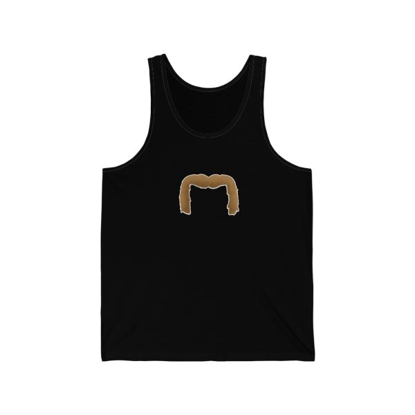Brown Handlebar Mustache Funny Jersey Tank, Movember Tank Top, Mustache Shirt