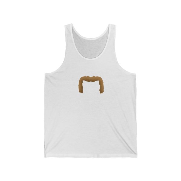 Brown Handlebar Mustache Funny Jersey Tank, Movember Tank Top, Mustache Shirt - Image 2