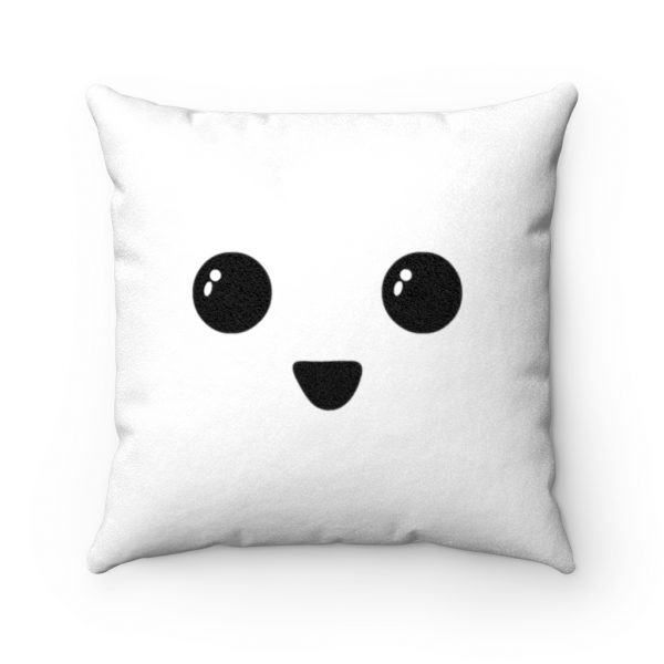 Boo! Funny Ghost Halloween Faux Suede Square Pillow - Image 2