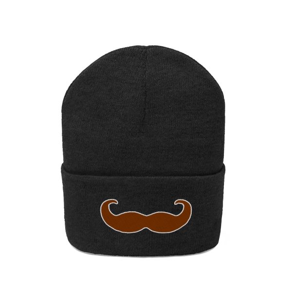Brown Fancy Mustache Knit Beanie, Movember Beanie, Mustache Beanie - Image 10