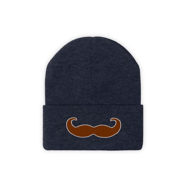 Brown Fancy Mustache Knit Beanie, Movember Beanie, Mustache Beanie - Image 13