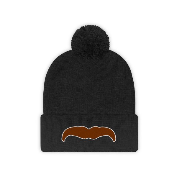 Brown Mustache Pom Pom Beanie, Movember Beanie, Mustache Beanie - Image 13