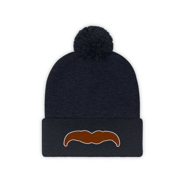 Brown Mustache Pom Pom Beanie, Movember Beanie, Mustache Beanie - Image 17