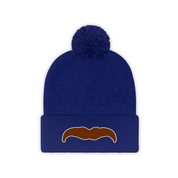 Brown Mustache Pom Pom Beanie, Movember Beanie, Mustache Beanie - Image 21