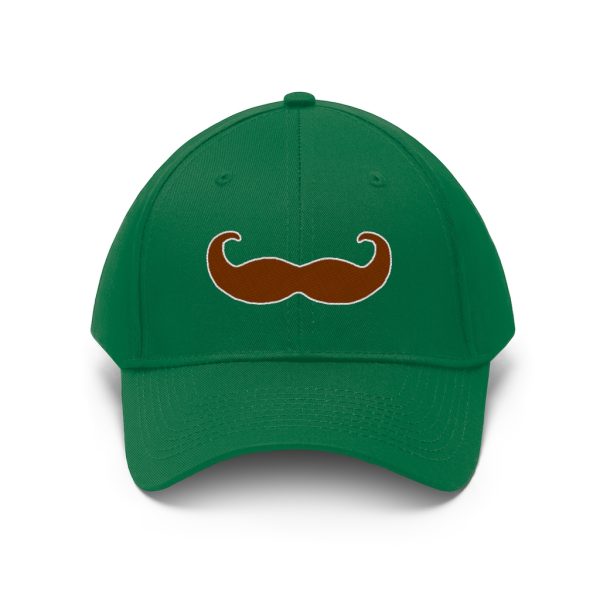 Brown Fancy Mustache Twill Hat, Movember Hat, Mustache Hat - Image 5