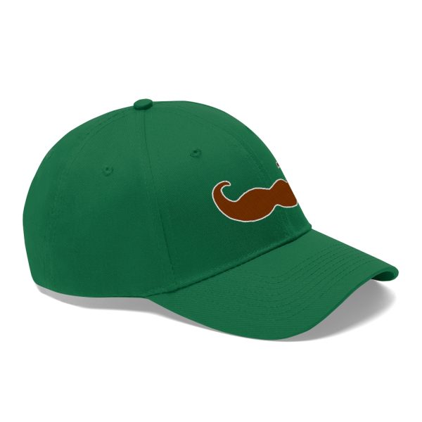 Brown Fancy Mustache Twill Hat, Movember Hat, Mustache Hat - Image 6