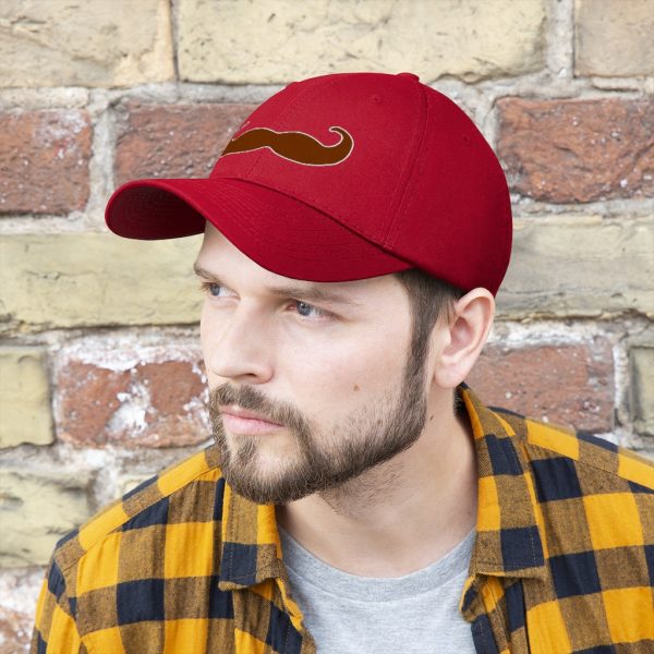 Brown Fancy Mustache Twill Hat, Movember Hat, Mustache Hat - Image 19