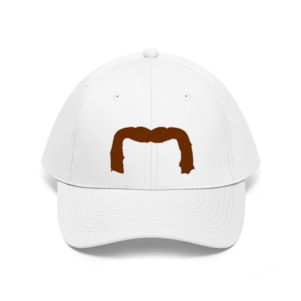 Brown Handlebar Mustache Twill Hat, Movember Hat, Mustache Hat