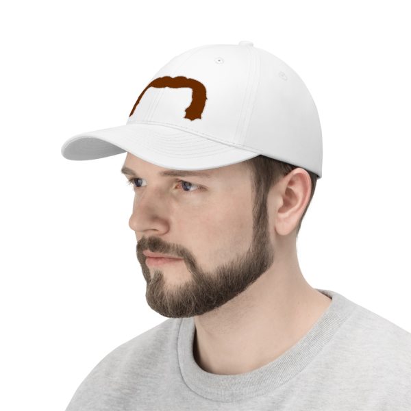 Brown Handlebar Mustache Twill Hat, Movember Hat, Mustache Hat - Image 4
