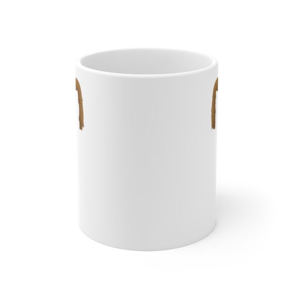 Brown Handlebar Mustache Ceramic Mug 11oz, Movember Mug, Mustache Mug - Image 2