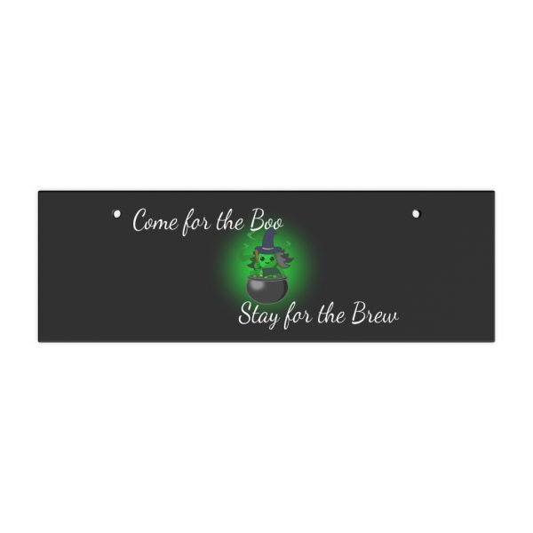Come for the Boo, Stay for the Brew Funny Halloween Ceramic Wall Sign