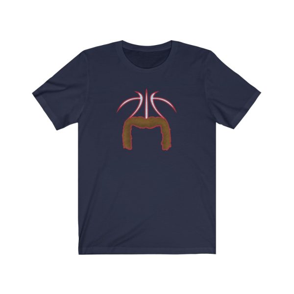Red and Blue Mustache Basketball Shirt, Mustache shirt, Movember Shirt, Basketball Shirt - Image 3