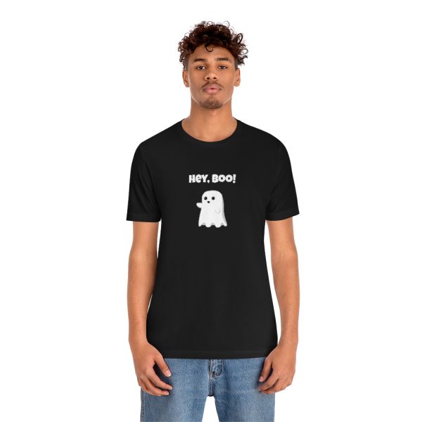 Hey, Boo Ghost Funny Halloween T-Shirt - Image 3