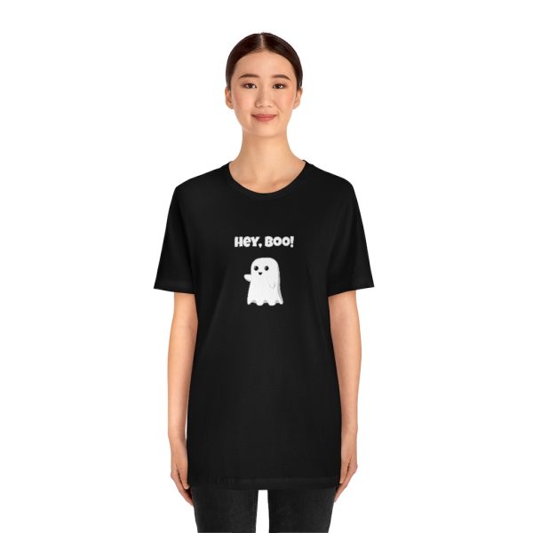 Hey, Boo Ghost Funny Halloween T-Shirt - Image 2