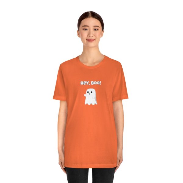 Hey, Boo Ghost Funny Halloween T-Shirt - Image 5
