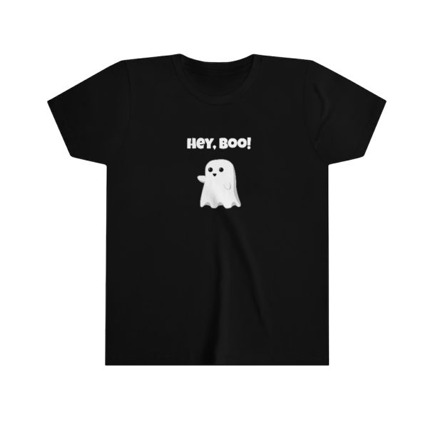 Hey, Boo Ghost Funny Halloween Boy's T-Shirt