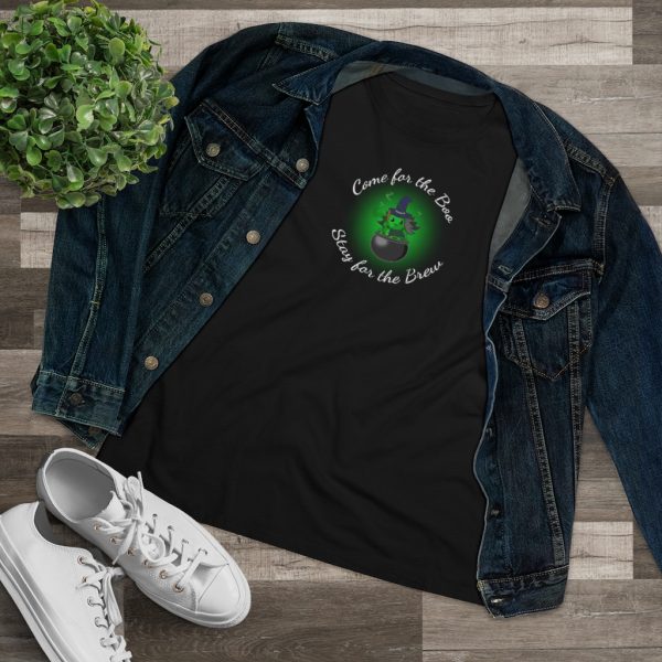Come for the Boo, Stay for the Brew Funny Halloween Women's T-Shirt - Image 2