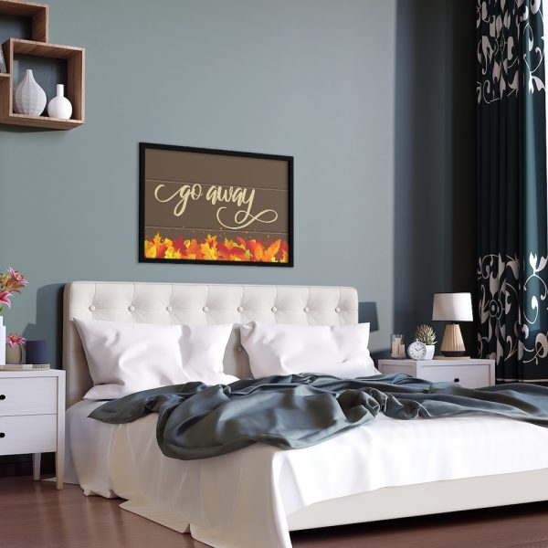 Fancy "Go Away" Autumn Framed Poster - Image 13