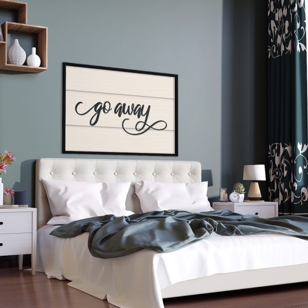 Fancy "Go Away" Farmhouse Framed Poster - Image 2