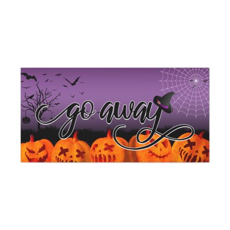 Copy of Fancy "Go Away" Halloween Canvas