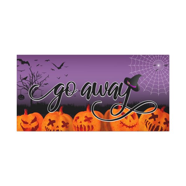 Copy of Fancy "Go Away" Halloween Canvas