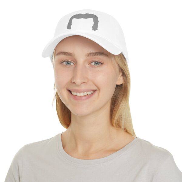 Baseball Cap with Grey Handlebar Mustache - Perfect for Movember - Image 4