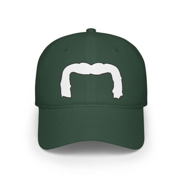 Baseball Cap with White Handlebar Mustache - Perfect for Movember - Image 17