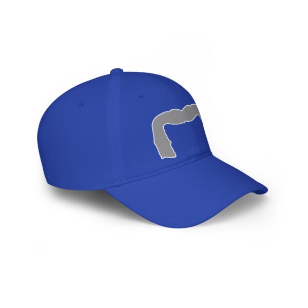 Baseball Cap with Grey Handlebar Mustache - Perfect for Movember - Image 23