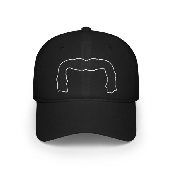 Baseball Cap with Black Handlebar Mustache - Perfect for Movember - Image 9
