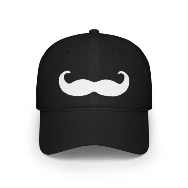 Velcro Baseball Cap - Fancy White Mustache - Perfect for Movember - Image 9