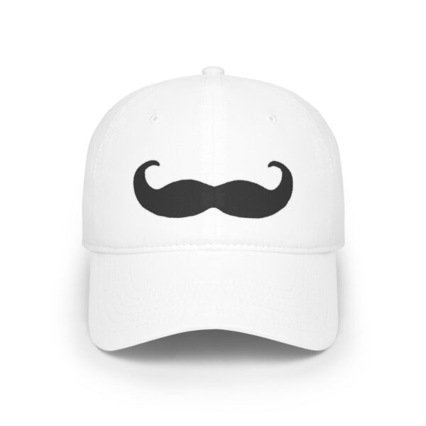 Baseball Cap with Fancy Black Mustache - Perfect for Movember