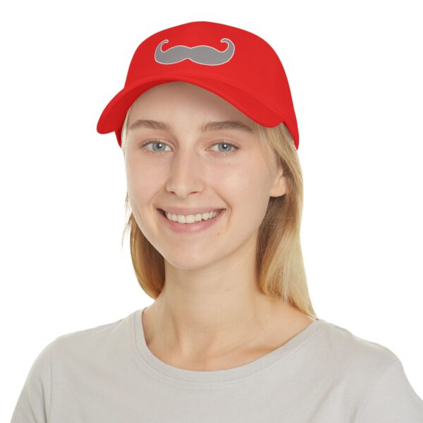 Baseball Cap - Velcro Hat with Fancy Grey Mustache for Movember - Image 8