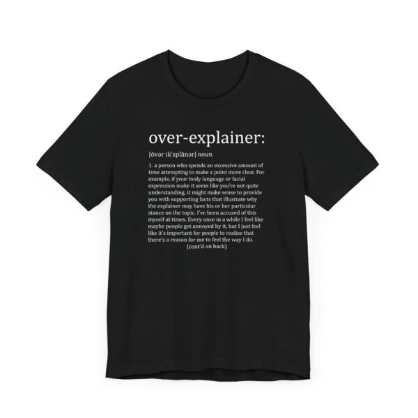 Definition of Over-Explainer Funny T-Shirt - Image 4
