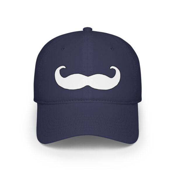 Velcro Baseball Cap - Fancy White Mustache - Perfect for Movember - Image 25
