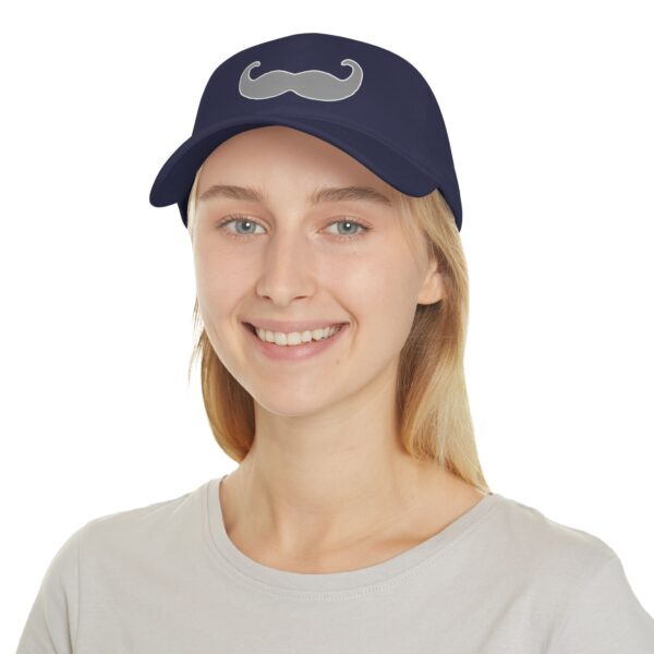 Baseball Cap - Velcro Hat with Fancy Grey Mustache for Movember - Image 28