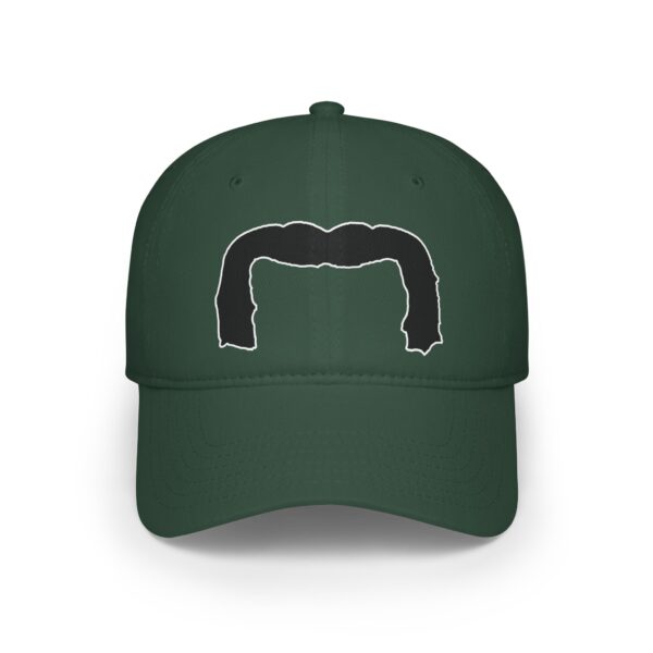 Baseball Cap with Black Handlebar Mustache - Perfect for Movember - Image 17