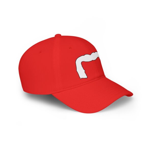 Baseball Cap with White Handlebar Mustache - Perfect for Movember - Image 7