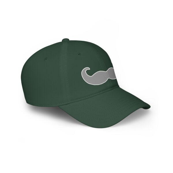 Baseball Cap - Velcro Hat with Fancy Grey Mustache for Movember - Image 19
