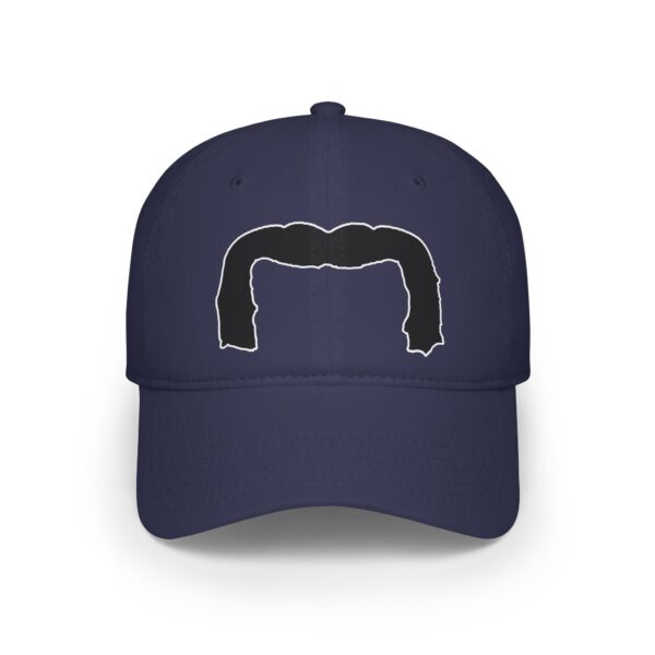 Baseball Cap with Black Handlebar Mustache - Perfect for Movember - Image 25
