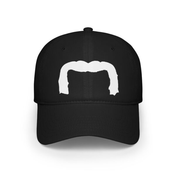 Baseball Cap with White Handlebar Mustache - Perfect for Movember - Image 9