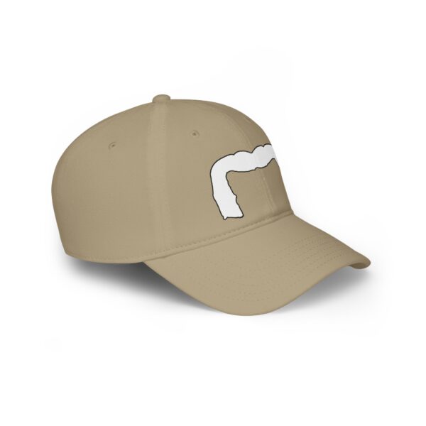 Baseball Cap with White Handlebar Mustache - Perfect for Movember - Image 15