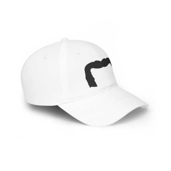 Baseball Cap with Black Handlebar Mustache - Perfect for Movember - Image 3