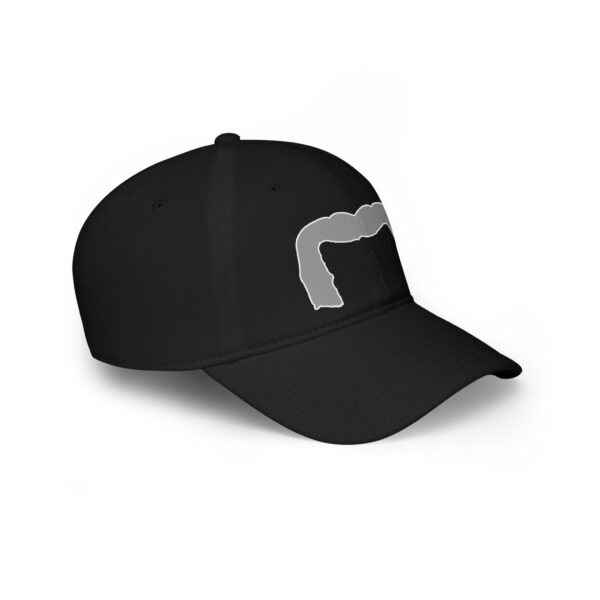 Baseball Cap with Grey Handlebar Mustache - Perfect for Movember - Image 11