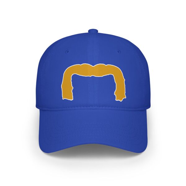 Baseball Cap with Blond Handlebar Mustache - Perfect for Movember - Image 21