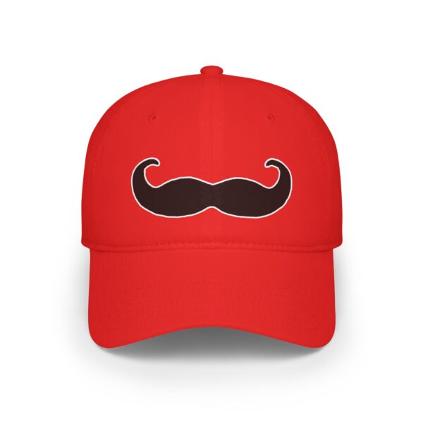 Baseball Cap with Fancy Black Mustache - Perfect for Movember - Image 5