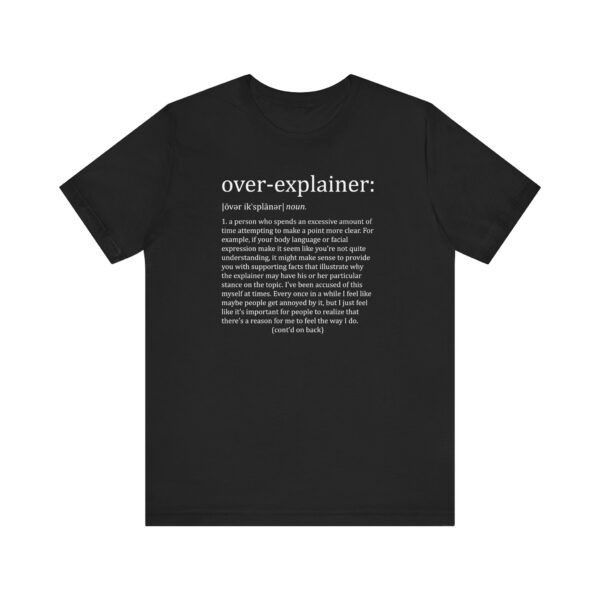 Definition of Over-Explainer Funny T-Shirt - Image 2