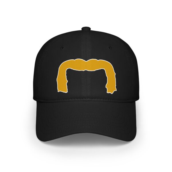 Baseball Cap with Blond Handlebar Mustache - Perfect for Movember - Image 9
