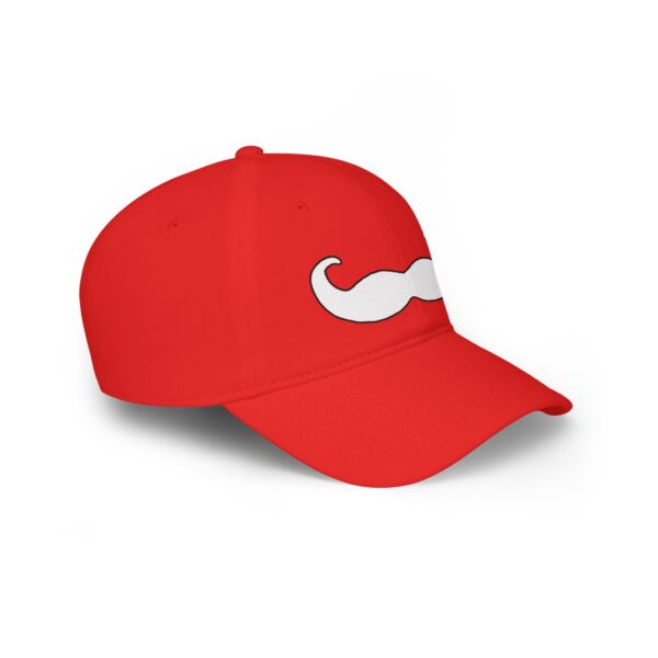 Velcro Baseball Cap - Fancy White Mustache - Perfect for Movember - Image 7