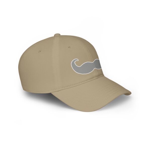 Baseball Cap - Velcro Hat with Fancy Grey Mustache for Movember - Image 15